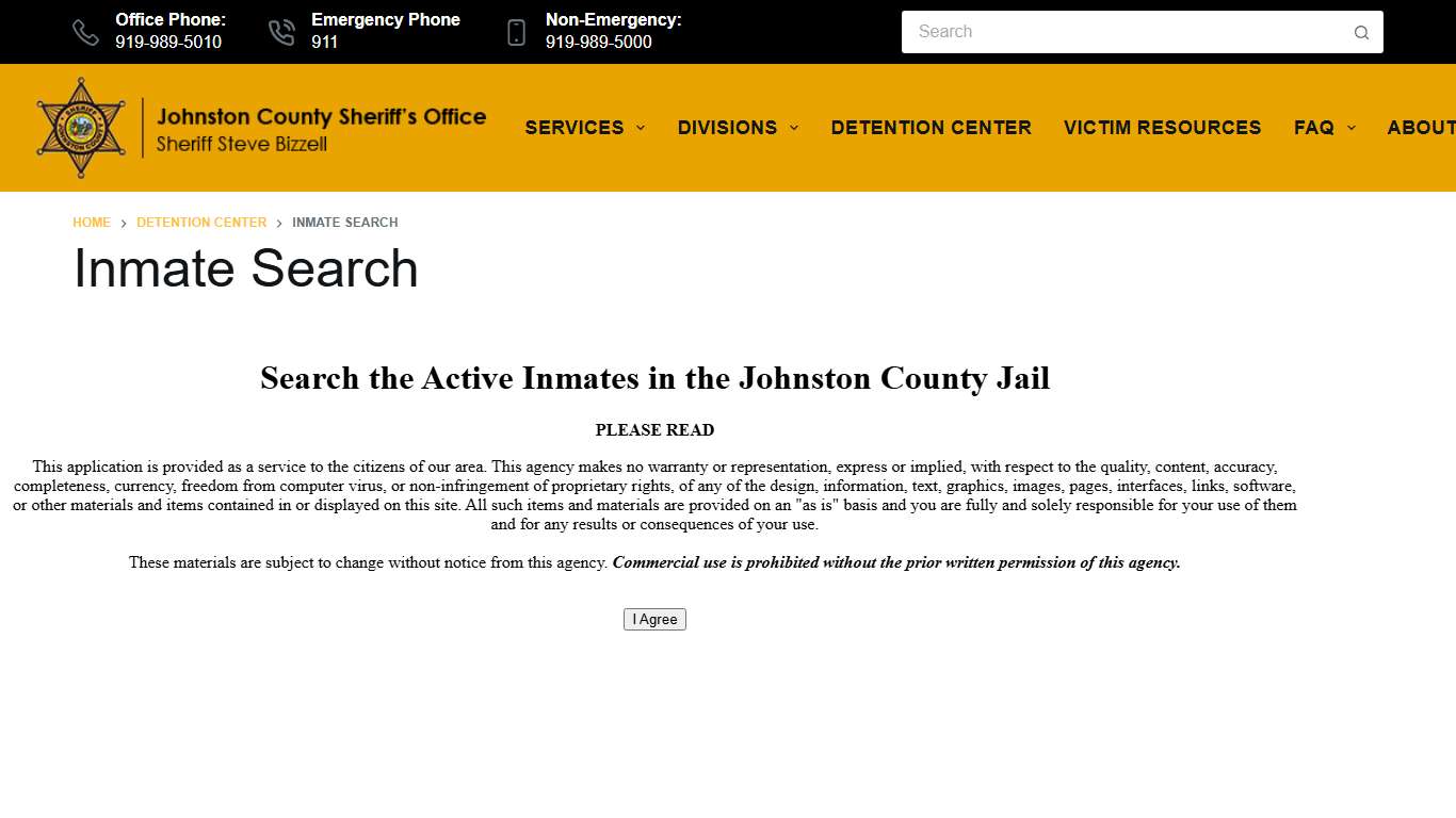 Inmate Search - Johnston County Sheriff's Office