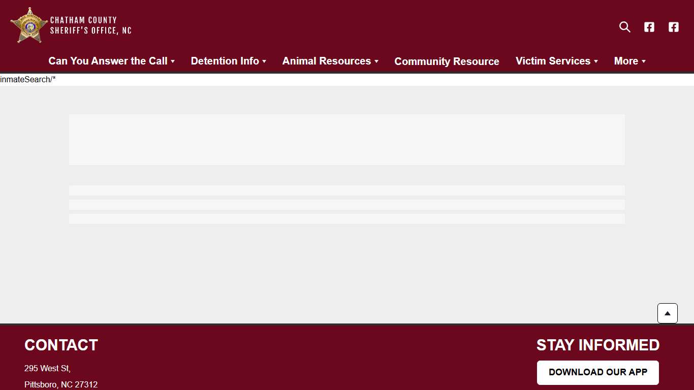 Inmate Search | Chatham County Sheriff’s Office NC